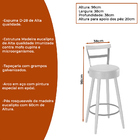 Conjunto Mesa Bistrô Com 2 Banquetas Sara Courino Caramelo |